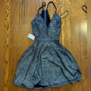 Shimmery Navy Windsor Dress